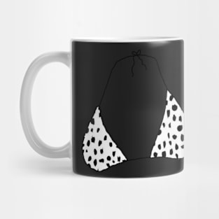 bikini top - white cheetah Mug